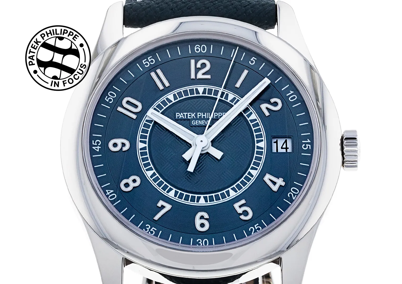 A modern Calatrava with concentric dial in a stainless steel case